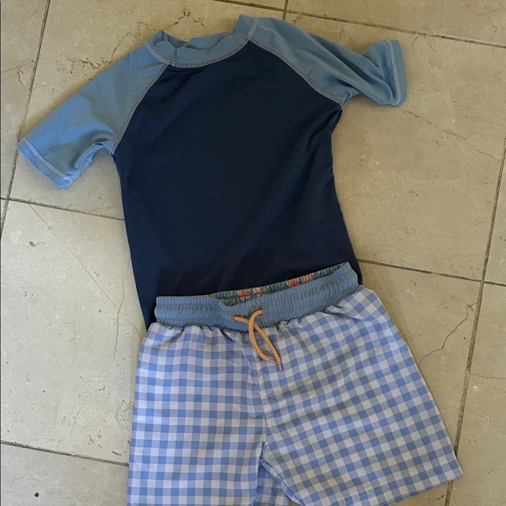 Tommy Bahama Boys Blue Swim Set